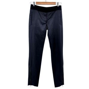 Stella McCartney Ankle Zip Pants Women's Size US 4‎ (36) Navy Slim Cotton Blend